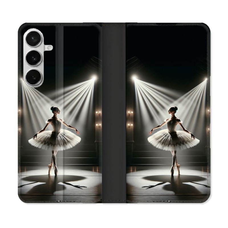Housse cuir portefeuille Pour Samsung Galaxy S26 Plus Danseuse Lumière