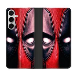 Housse cuir portefeuille Pour Samsung Galaxy S26 Plus Deadpool Yeux