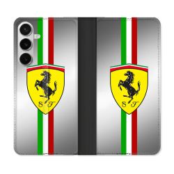 Housse cuir portefeuille Pour Samsung Galaxy S26 Plus Ferrari Ligne