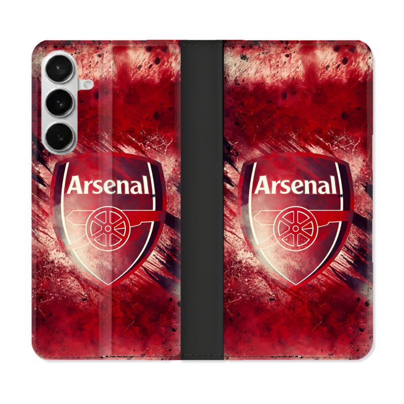 Housse cuir portefeuille Pour Samsung Galaxy S26 Plus Foot Arsenal