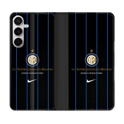 Housse cuir portefeuille Pour Samsung Galaxy S26 Plus Foot Inter Milan