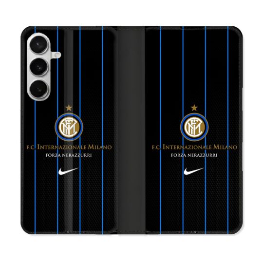 Housse cuir portefeuille Pour Samsung Galaxy S26 Plus Foot Inter Milan