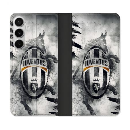 Housse cuir portefeuille Pour Samsung Galaxy S26 Plus Foot Juventus Turin