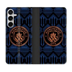 Housse cuir portefeuille Pour Samsung Galaxy S26 Plus Foot Manchester City