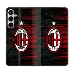 Housse cuir portefeuille Pour Samsung Galaxy S26 Plus Foot Milan AC