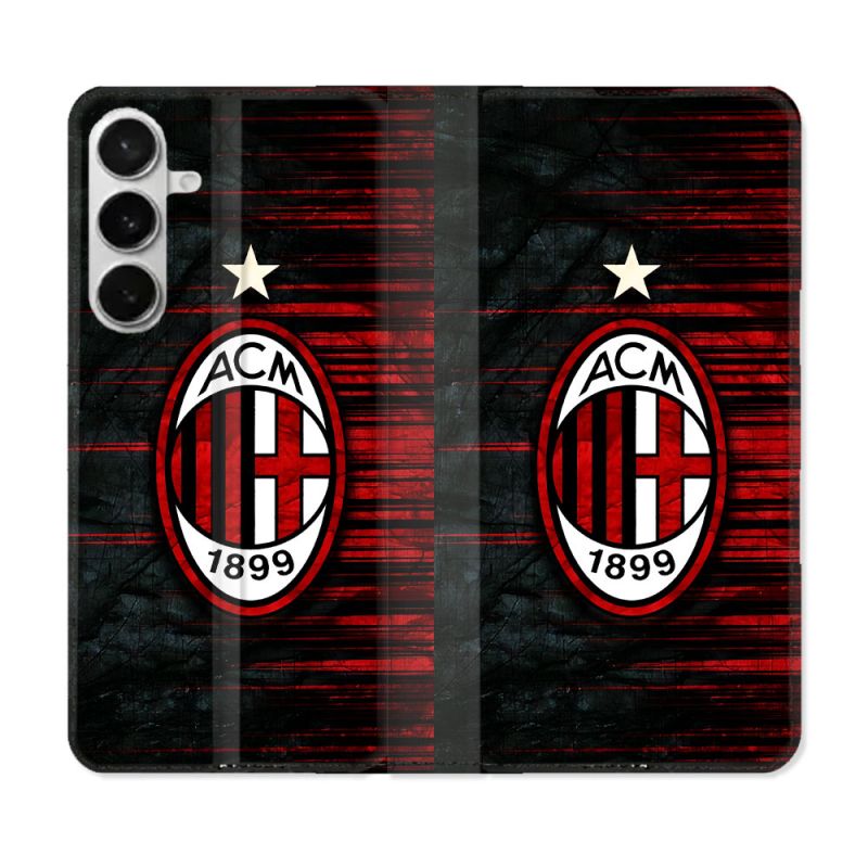 Housse cuir portefeuille Pour Samsung Galaxy S26 Plus Foot Milan AC