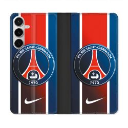 Housse cuir portefeuille Pour Samsung Galaxy S26 Plus Foot PSG 1970