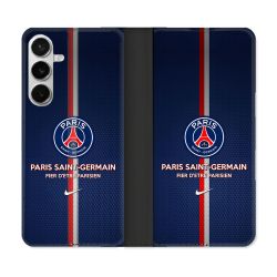 Housse cuir portefeuille Pour Samsung Galaxy S26 Plus Foot PSG Fier