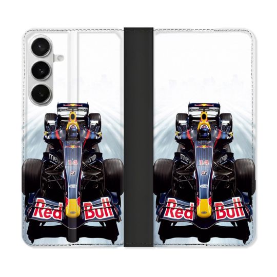 Housse cuir portefeuille Pour Samsung Galaxy S26 Plus Formule 1 F1 Red Bull