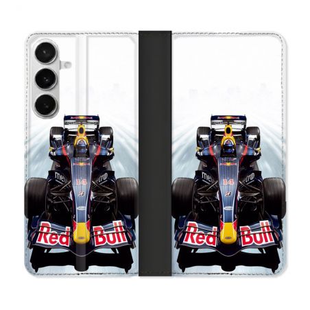 Housse cuir portefeuille Pour Samsung Galaxy S26 Plus Formule 1 F1 Red Bull