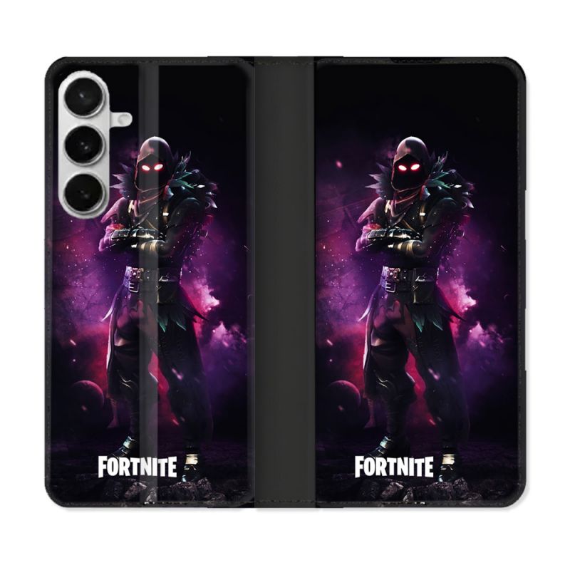 Housse cuir portefeuille Pour Samsung Galaxy S26 Plus Fortnite Raven