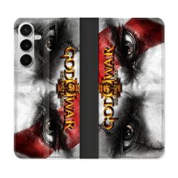 Housse cuir portefeuille Pour Samsung Galaxy S26 Plus God Of War GOW