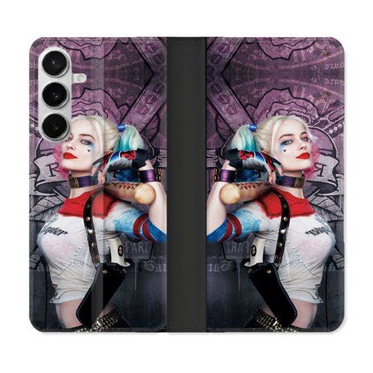 Housse cuir portefeuille Pour Samsung Galaxy S26 Plus Harley Quinn Batte
