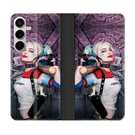 Housse cuir portefeuille Pour Samsung Galaxy S26 Plus Harley Quinn Batte
