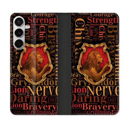 Housse cuir portefeuille Pour Samsung Galaxy S26 Plus Harry Potter Griffondor