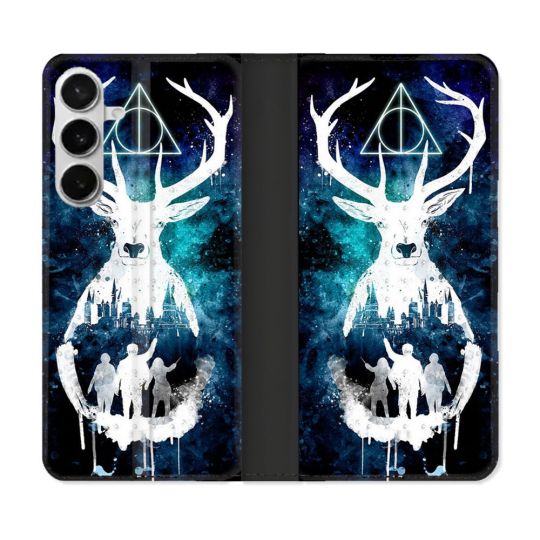 Housse cuir portefeuille Pour Samsung Galaxy S26 Plus Harry Potter Patronome