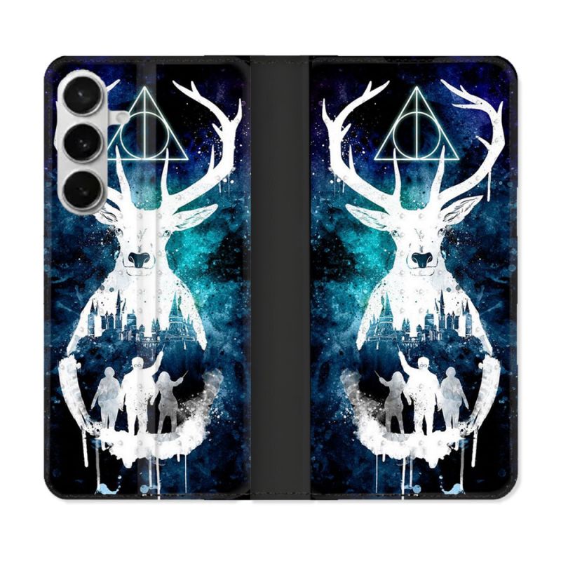 Housse cuir portefeuille Pour Samsung Galaxy S26 Plus Harry Potter Patronome