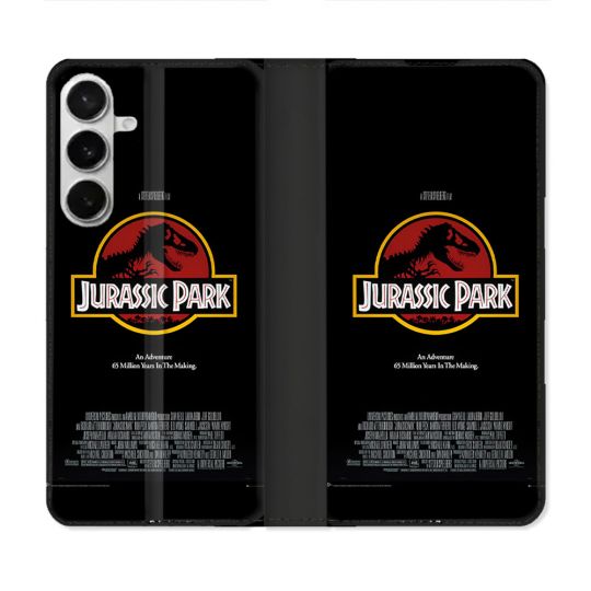 Housse cuir portefeuille Pour Samsung Galaxy S26 Plus Jurassic Park Affiche