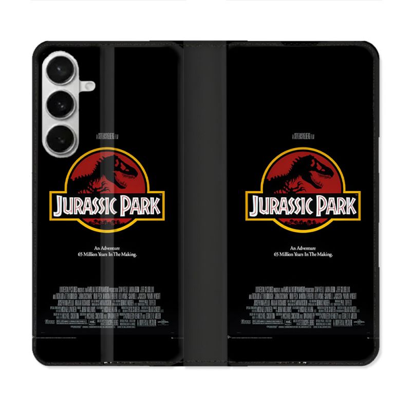 Housse cuir portefeuille Pour Samsung Galaxy S26 Plus Jurassic Park Affiche