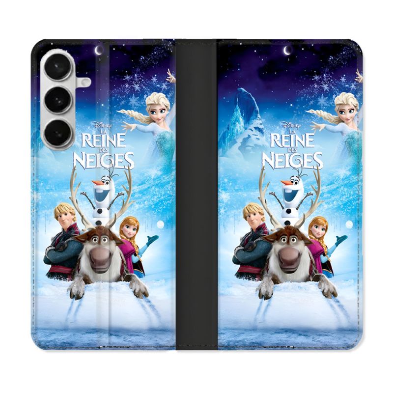 Housse cuir portefeuille Pour Samsung Galaxy S26 Plus La Reine Des Neiges