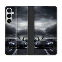 Housse cuir portefeuille Pour Samsung Galaxy S26 Plus Lamborghini Avion