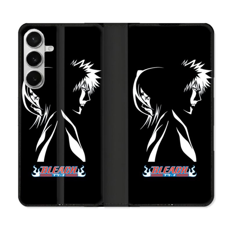 Housse cuir portefeuille Pour Samsung Galaxy S26 Plus Manga Bleach Duo