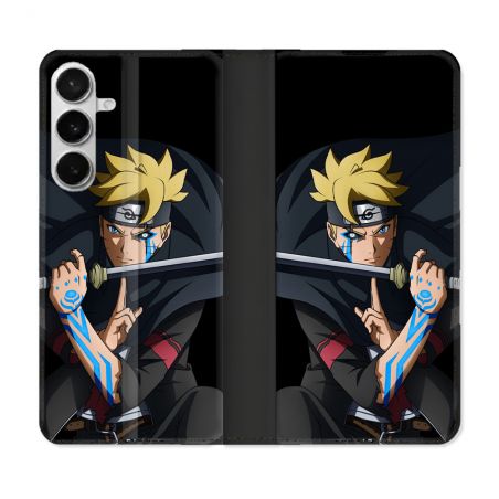 Housse cuir portefeuille Pour Samsung Galaxy S26 Plus Manga Boruto Tatouage