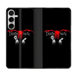Housse cuir portefeuille Pour Samsung Galaxy S26 Plus Manga Death Note Noir
