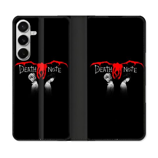 Housse cuir portefeuille Pour Samsung Galaxy S26 Plus Manga Death Note Noir