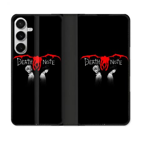 Housse cuir portefeuille Pour Samsung Galaxy S26 Plus Manga Death Note Noir