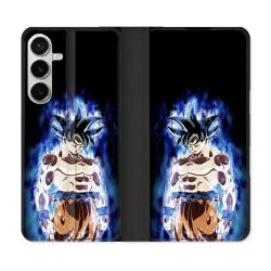 Housse cuir portefeuille Pour Samsung Galaxy S26 Plus Manga Dragon Ball Sangoku Noir