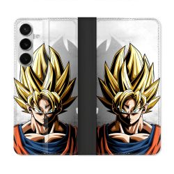 Housse cuir portefeuille Pour Samsung Galaxy S26 Plus Manga Dragon Ball Sangoku Portrait