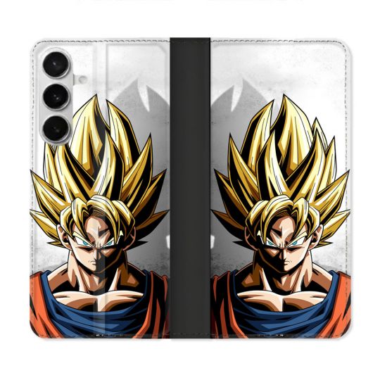 Housse cuir portefeuille Pour Samsung Galaxy S26 Plus Manga Dragon Ball Sangoku Portrait