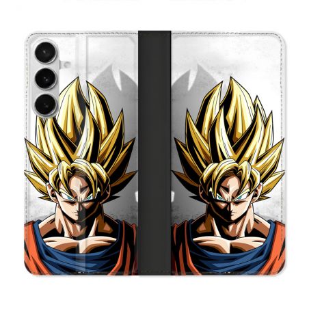 Housse cuir portefeuille Pour Samsung Galaxy S26 Plus Manga Dragon Ball Sangoku Portrait