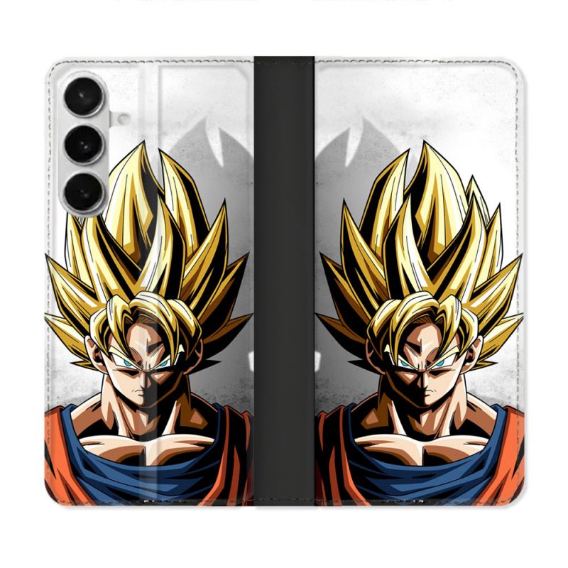 Housse cuir portefeuille Pour Samsung Galaxy S26 Plus Manga Dragon Ball Sangoku Portrait