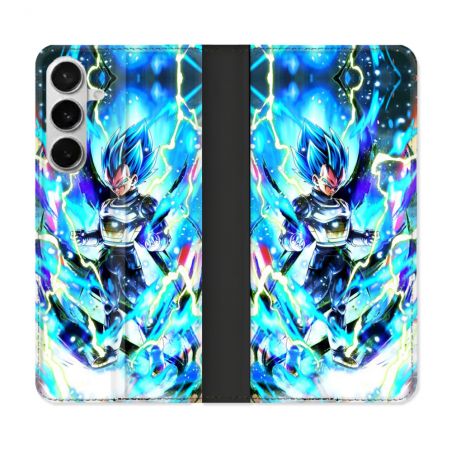 Housse cuir portefeuille Pour Samsung Galaxy S26 Plus Manga Dragon Ball Vegeta Bleu