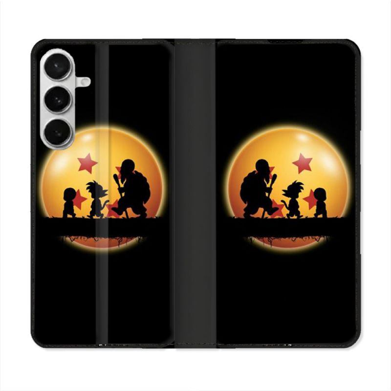 Housse cuir portefeuille Pour Samsung Galaxy S26 Plus Manga Dragon Ball Vintage