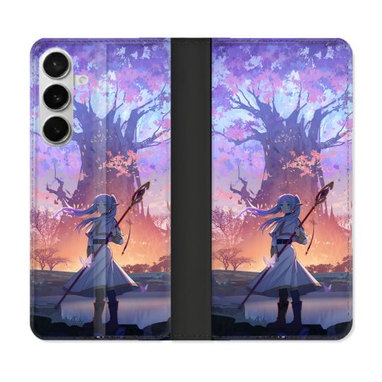 Housse cuir portefeuille Pour Samsung Galaxy S26 Plus Manga Frieren