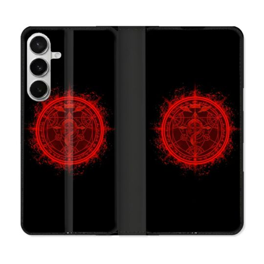 Housse cuir portefeuille Pour Samsung Galaxy S26 Plus Manga Fullmetal Alchemist Logo