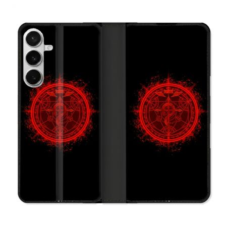 Housse cuir portefeuille Pour Samsung Galaxy S26 Plus Manga Fullmetal Alchemist Logo