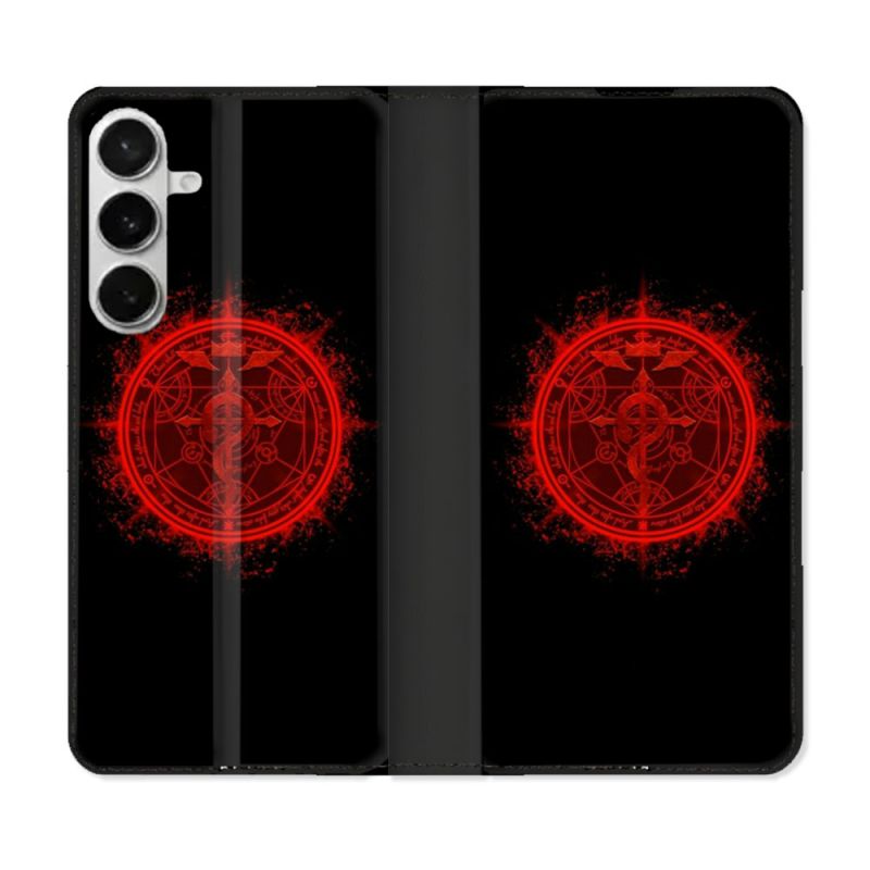 Housse cuir portefeuille Pour Samsung Galaxy S26 Plus Manga Fullmetal Alchemist Logo