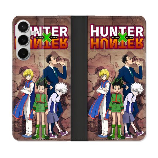 Housse cuir portefeuille Pour Samsung Galaxy S26 Plus Manga Hunter X Hunter Vintage