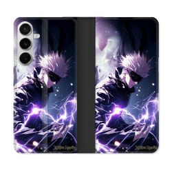 Housse cuir portefeuille Pour Samsung Galaxy S26 Plus Manga Jujutsu Kaisen Gojo Saturo