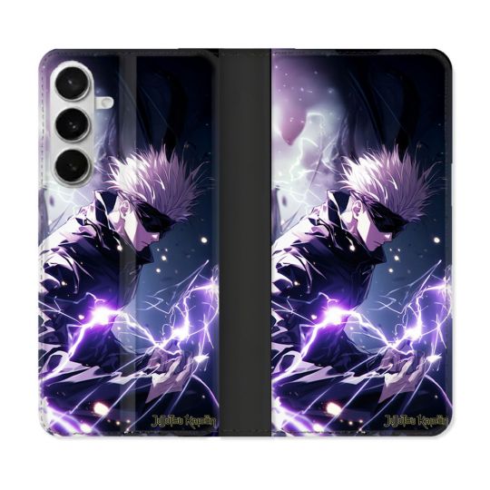 Housse cuir portefeuille Pour Samsung Galaxy S26 Plus Manga Jujutsu Kaisen Gojo Saturo