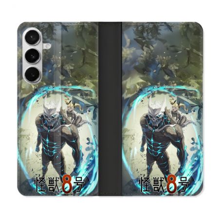 Housse cuir portefeuille Pour Samsung Galaxy S26 Plus Manga Kaiju N° 8 Kafka Hibino