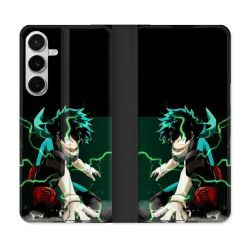 Housse cuir portefeuille Pour Samsung Galaxy S26 Plus Manga My Hero Academia Deku