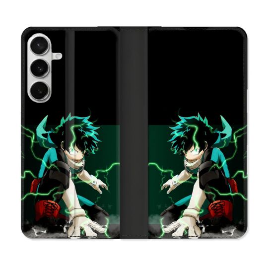 Housse cuir portefeuille Pour Samsung Galaxy S26 Plus Manga My Hero Academia Deku