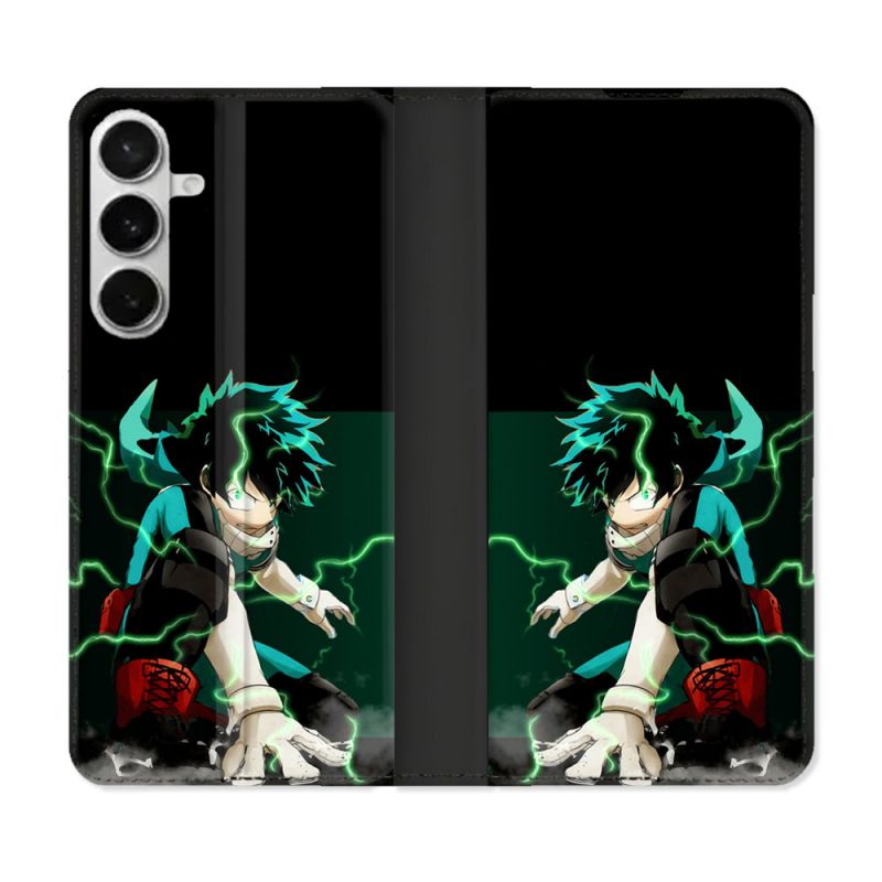 Housse cuir portefeuille Pour Samsung Galaxy S26 Plus Manga My Hero Academia Deku