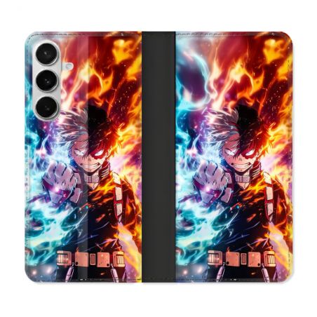 Housse cuir portefeuille Pour Samsung Galaxy S26 Plus Manga My Hero Academia Shoto Portrait