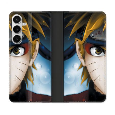 Housse cuir portefeuille Pour Samsung Galaxy S26 Plus Manga Naruto Blanc